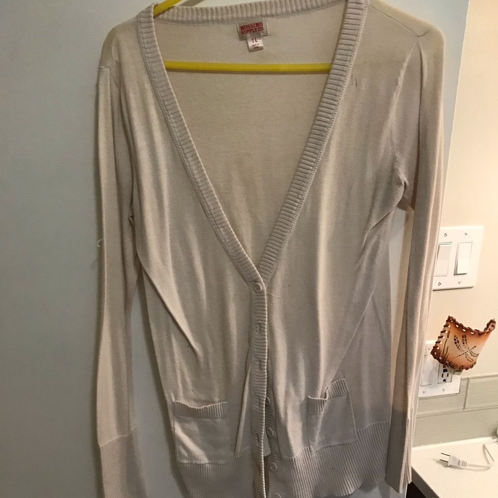 Long cream cardigan